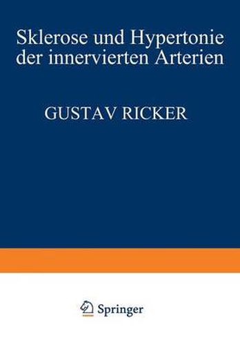 Cover image for Sklerose Und Hypertonie Der Innervierten Arterien