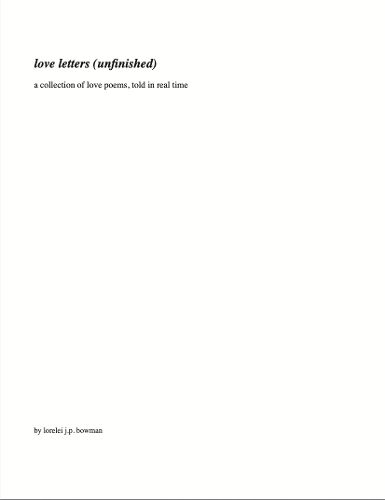 Cover image for love letters (unfinished)