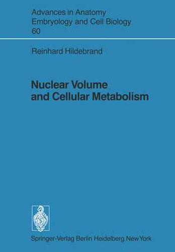 Cover image for Nuclear Volume and Cellular Metabolism