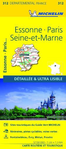 Essonne, Paris, Seine-et-Marne - Michelin Local Map 312