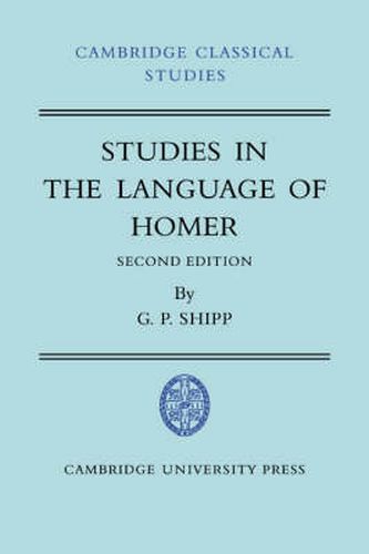 Cover image for Studies in The Language of Homer