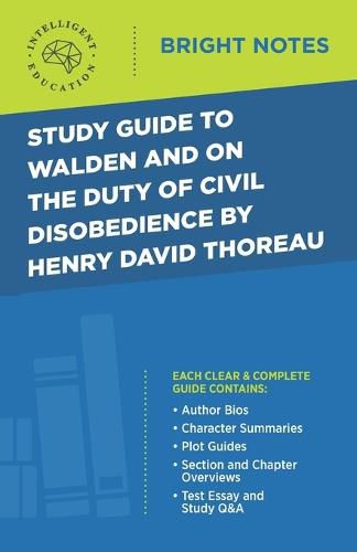 Cover image for Study Guide to Walden and On the Duty of Civil Disobedience by Henry David Thoreau