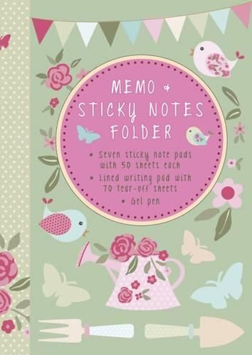 Cover image for Memo & Sticky Notes Folder: Pretty Garden