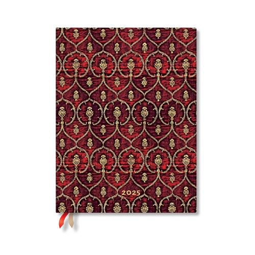 Red Velvet Ultra 12-month Vertical Softcover Flexi Dayplanner 2025 (Elastic Band Closure)