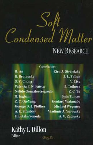 Cover image for Soft Condensed Matter: New Research