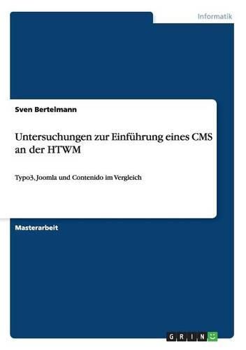 Cover image for Untersuchungen Zur Einfuhrung Eines CMS an Der Htwm