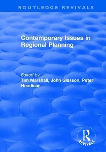 Cover image for Contemporary Issues in Regional Planning