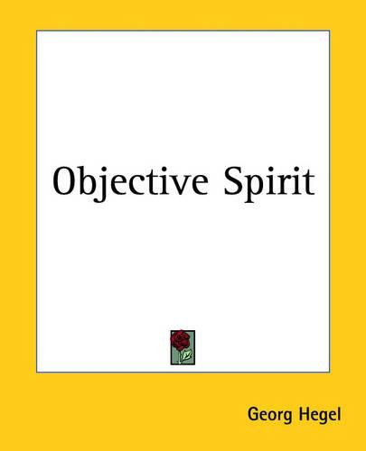 Cover image for Objective Spirit