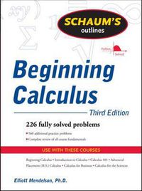 Cover image for Schaum's Outline of Beginning Calculus, Third Edition