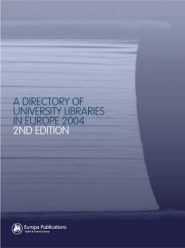 Cover image for The Directory of University Libraries in Europe 2004