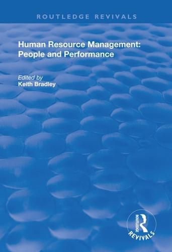 Cover image for Human Resource Management: People and Performance: People and Performance