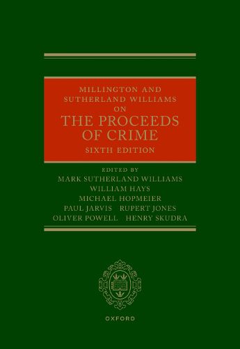 Cover image for Millington and Sutherland Williams on the Proceeds of Crime