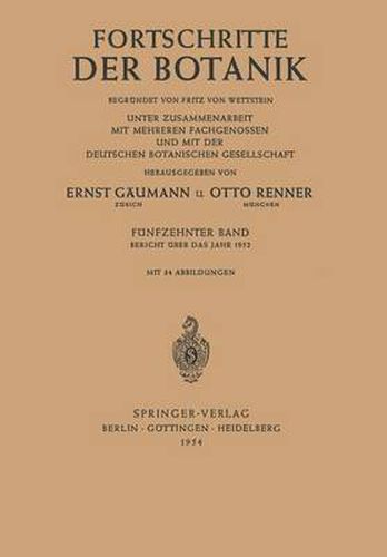 Cover image for Bericht UEber das Jahr 1952