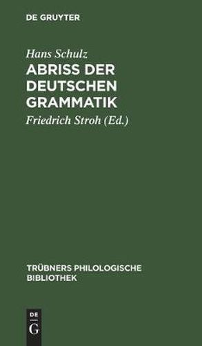 Abriss Der Deutschen Grammatik