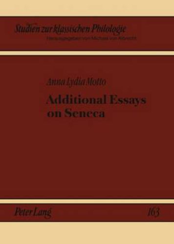 Cover image for Additional Essays on Seneca