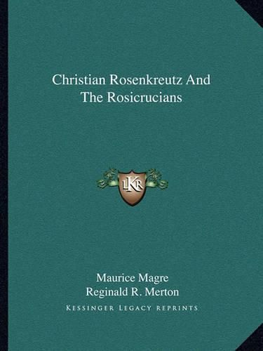 Cover image for Christian Rosenkreutz and the Rosicrucians