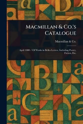 Cover image for Macmillan & Co.'s Catalogue