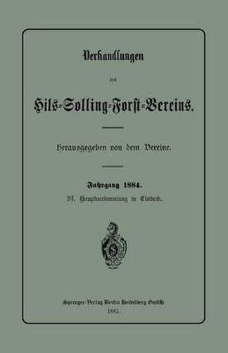 Cover image for Verhandlungen Des Hils-Solling-Forst-Vereins