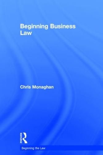 Cover image for Beginning Business Law