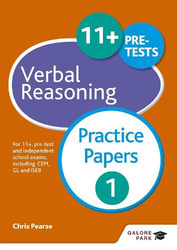 Cover image for 11+ Verbal Reasoning Practice Papers 1: For 11+, pre-test and independent school exams including CEM, GL and ISEB