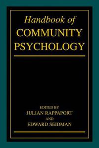 Cover image for Handbook of Community Psychology