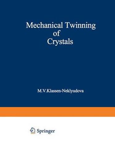 Cover image for Mechanical Twinning of Crystals