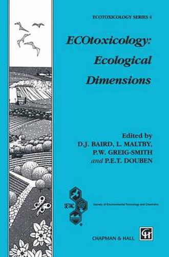 Cover image for ECOtoxicology: Ecological Dimensions