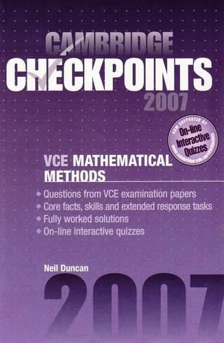 Cover image for Cambridge Checkpoints VCE Mathematical Methods Units 3 and 4 2007