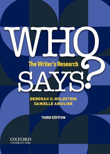 Cover image for Who Says?: The Writer's Research