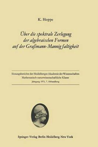 Cover image for Uber die Spektrale Zerlegung der Algebraischen Formen auf der Grassmann-Mannigfaltigkeit