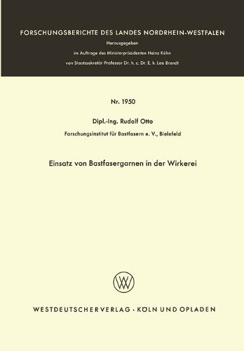 Cover image for Einsatz von Bastfasergarnen in der Wirkerei
