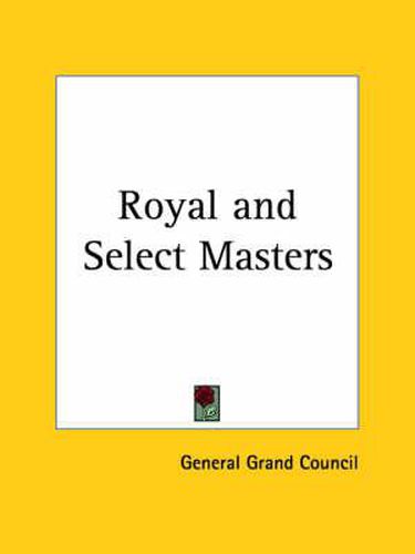 Cover image for Royal & Select Masters (1900)