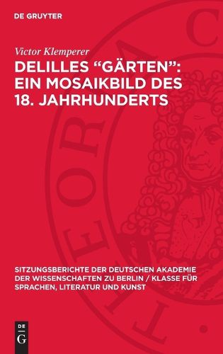 Cover image for Delilles "Gaerten" Ein Mosaikbild Des 18. Jahrhunderts