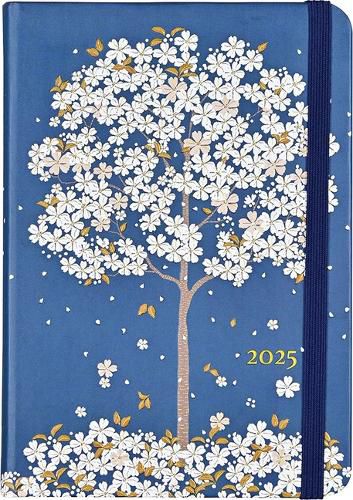 2025 Falling Blossoms Weekly Planner (16 Months, Sept 2024 to Dec 2025)
