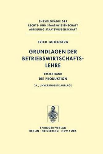 Cover image for Grundlagen der Betriebswirtschaftslehre