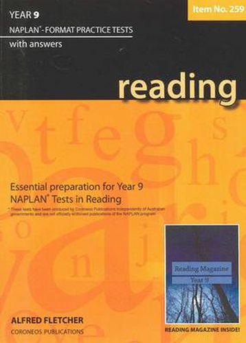 Cover image for Reading: Year 9 NAPLAN* Format Practice Tests #259