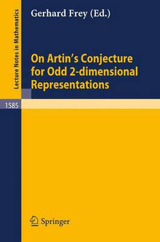 Cover image for On Artin's Conjecture for Odd 2-dimensional Representations