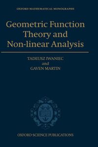 Cover image for Geometric Function Theory and Non-linear Analysis