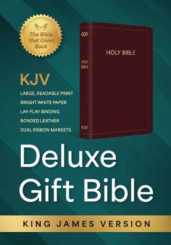 Cover image for KJV Holy Bible: Deluxe Gift Bible - Burgundy Bonded Leather