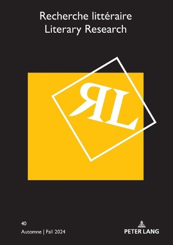 Cover image for Recherche litteraire / Literary Research