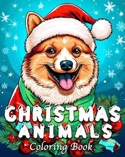 Cover image for Christmas Animals Coloring Book