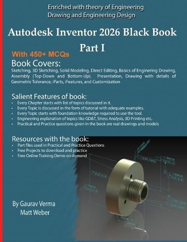 Cover image for Autodesk Inventor 2026 Black Book Part I