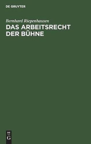 Cover image for Das Arbeitsrecht der Buhne