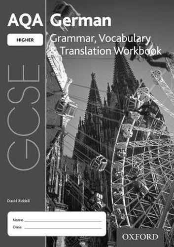 Cover image for AQA GCSE German Higher Grammar, Vocabulary & Translation Workbook (Pack of 8)