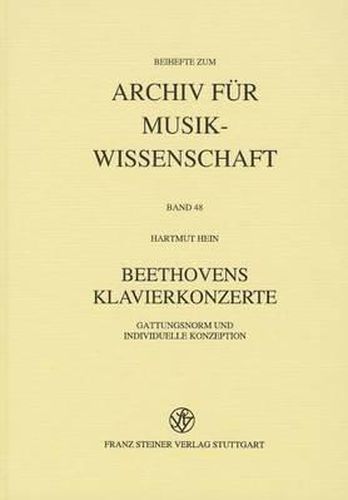 Cover image for Beethovens Klavierkonzerte: Gattungsnorm Und Individuelle Konzeption