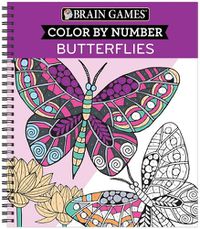 Cover image for Brain Games - Color by Number: Butterflies