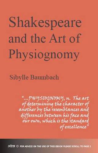 Cover image for Shakespeare and the Art of Physiognomy