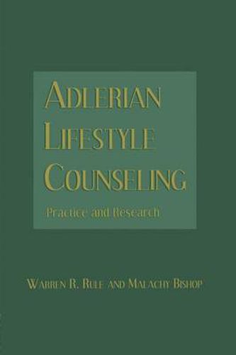 Cover image for Adlerian Lifestyle Counseling: Practice and Research