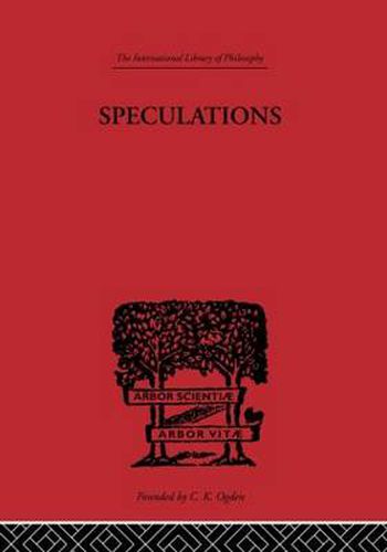 Cover image for Speculations: Essays on Humanism and the Philosophy of Art