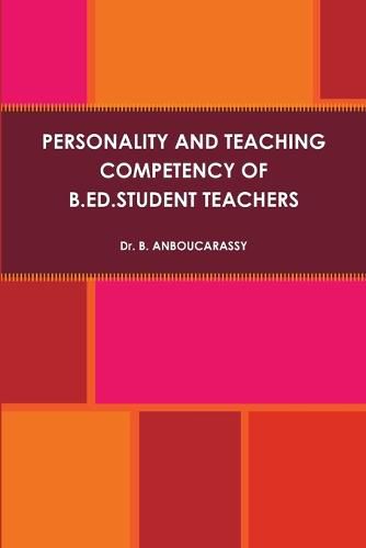 Cover image for Personality and Teaching Competency of B.Ed.Student Teachers